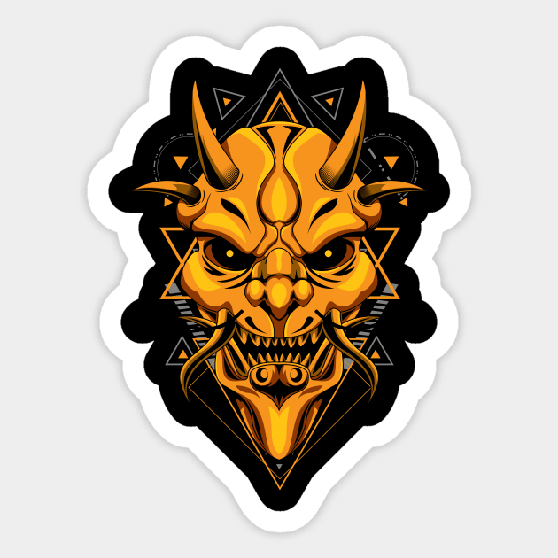 oni mecha samurai Sticker by SHINIGAMII